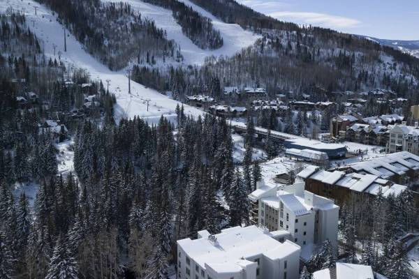 A view of a ski-in/ski-out Vail condo