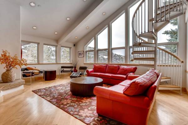 A living room of a Vail vacation home