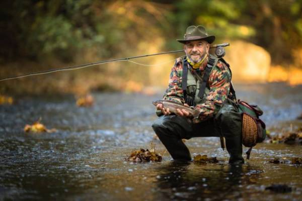 Man Fly Fishing