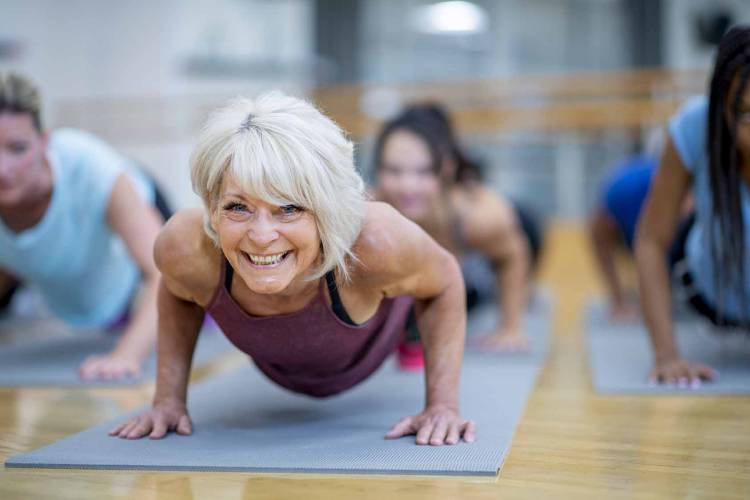 Yogis practicing