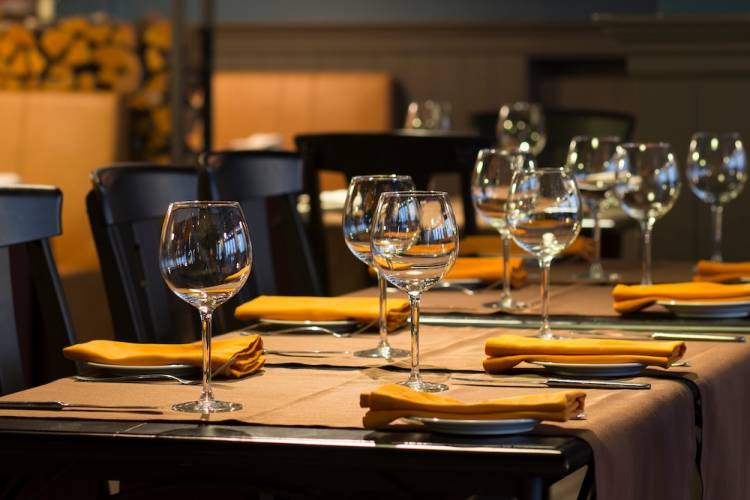 table in a fancy restaurant