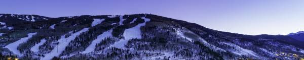 A view of ski runs in Vail, Colorado
