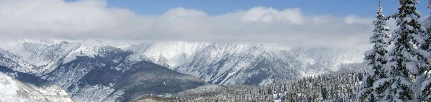 A view from the ski runs in Vail, Colorado